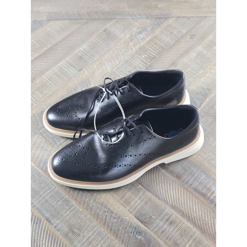 Cole Haan Original Grand Cap Toe Oxford Black Leather Shoes C41526 Mens 10 NEW